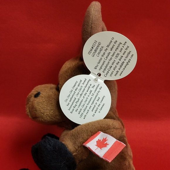Coca Cola Canada Gourmand The Moose Mini Bean Bag Beanie 1999 - Picture 4 of 11